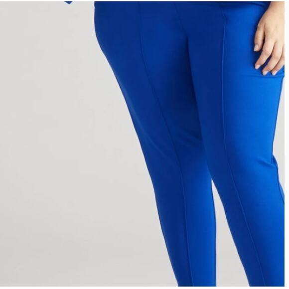 Universal Standard Moro Ponte Pants 3XL 34 36 5X NWT Blue Stretch Trousers Prep - Picture 1 of 6